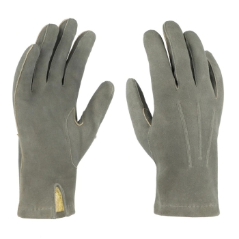 Offizier, Handschuh Herren, sämisch gegerbt, grau